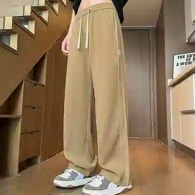 尘映 美式潮牌高级感宽松简约百搭直筒休闲裤 男女同款