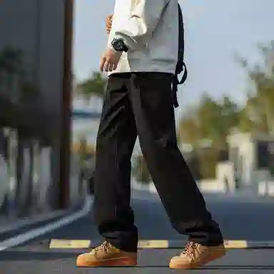 尘映 美式潮流高街户外宽松简约百搭直筒裤牛仔裤 男款