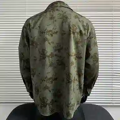 尘映 美式复古高街校园穿搭休闲宽松学生党轻薄凉感慵懒落肩翻领单排扣无性别氛围感百搭衬衫 男女同款