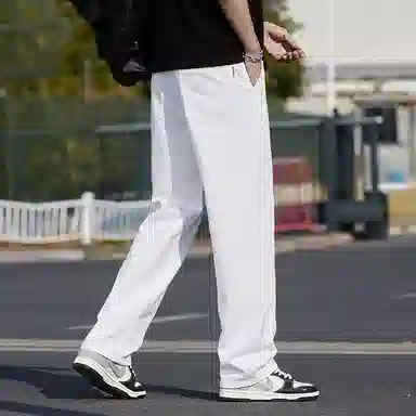 尘映 美式高街风经典高端复古做旧显瘦显高舒适宽松休闲百搭直筒阔腿牛仔裤 男女同款