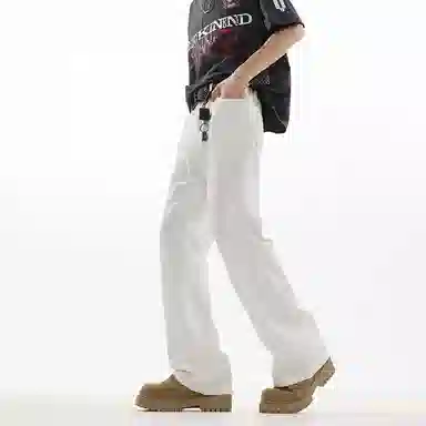 尘映 美式复古高街风多款式休闲百搭裤子牛仔裤 男女同款