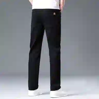 尘映 美式潮牌夏季薄款修身直筒弹力百搭牛仔裤 男款