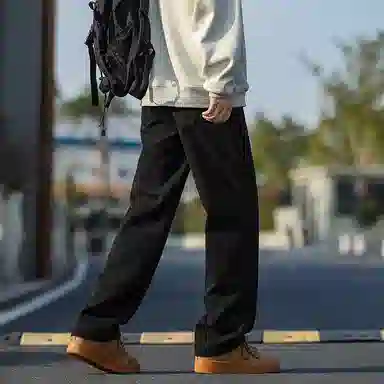 尘映 美式潮流高街户外宽松简约百搭直筒裤牛仔裤 男款