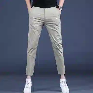 尘映 美式潮牌修身西装时尚复古百搭休闲裤 男款