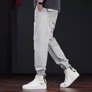 尘映 轻熟风薄款高级感百搭束脚运动裤光面梭织弹力速干裤潮休闲裤 男款