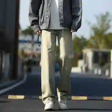 尘映 美式潮流高街户外宽松简约百搭直筒裤牛仔裤 男款