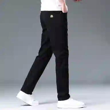 尘映 美式潮牌夏季薄款修身直筒弹力百搭牛仔裤 男款