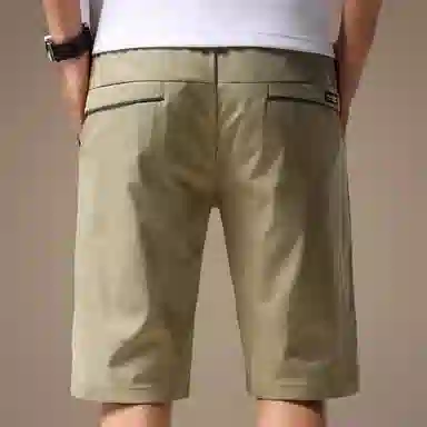 尘映 高端美式男士青年潮流商务中裤子夏季薄款宽松直筒五分裤休闲短裤 男款