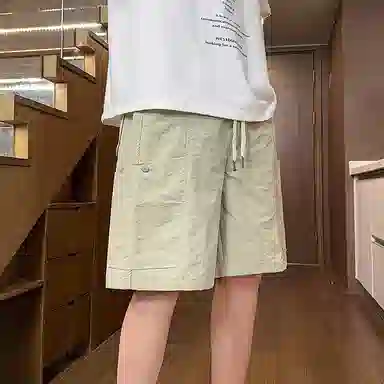 尘映 美式高街潮牌薄款宽松百搭运动户外休闲短裤 男款