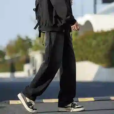 尘映 美式潮流高街户外宽松简约百搭直筒裤牛仔裤 男款