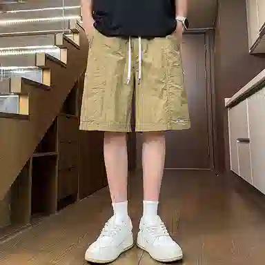 尘映 美式高街潮牌薄款宽松百搭运动户外休闲短裤 男款