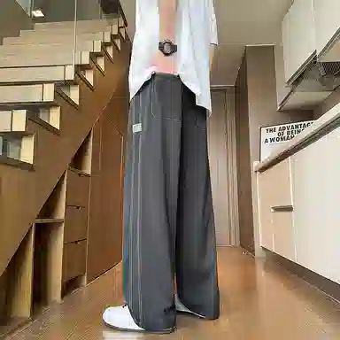 尘映 美式潮牌高级感宽松简约百搭直筒休闲裤 男女同款