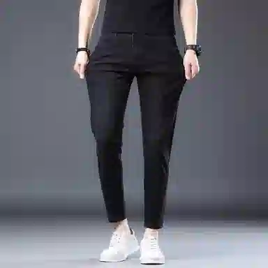 炳盛 薄款修身小脚裤韩版休闲百搭九分牛仔裤 男女同款
