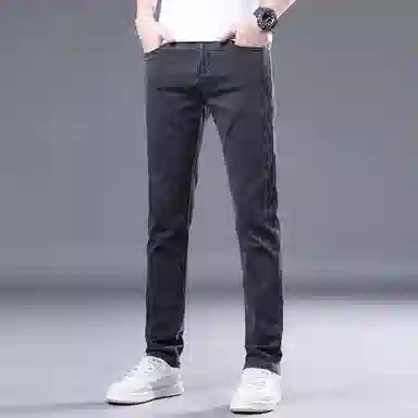 炳盛 修身直筒百搭休闲弹力舒适牛仔裤 男女同款