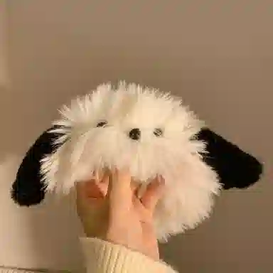 希铃 黑耳朵小狗可爱毛绒 聚酯纤维 发箍 女款