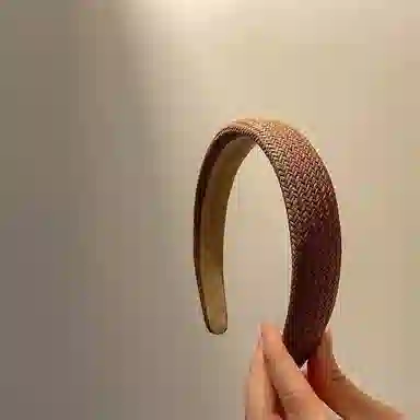 希铃 百搭气质纯色编织款 棉麻 发箍 女款