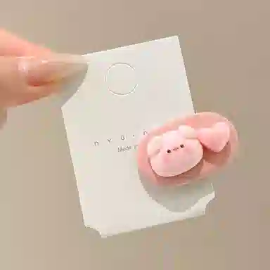 希铃 可爱小猪 亚克力 发夹 女款