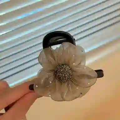 希铃 精致花朵设计 网纱 发夹 女款