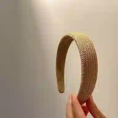 希铃 百搭气质纯色编织款 棉麻 发箍 女款