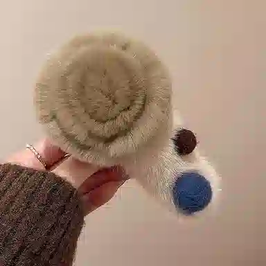 希铃 秋日超仙花朵高级感抓夹大号 毛绒 发夹 女款