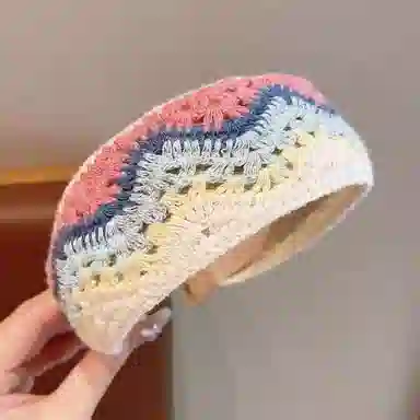 希铃 田园甜美宽边针织 涤纶 发箍 女款