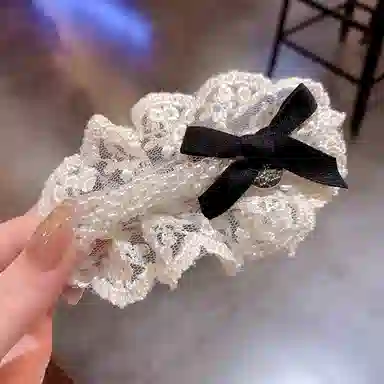 希铃 超仙气质蝴蝶结#好运 蕾丝 发夹 女款