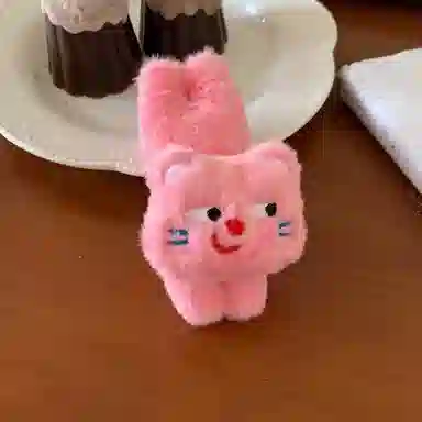 希铃 可爱趣味眨眼五色小猫 毛绒 发夹 女款