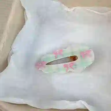 希铃 甜妹波点蝴蝶结波浪云朵#好运 亚克力 发夹 女款