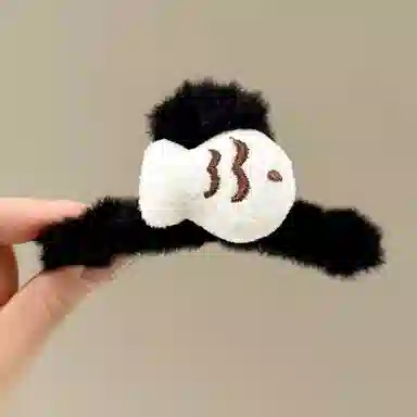 希铃 可爱毛绒 聚酯纤维 发夹 女款