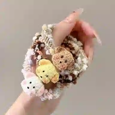 希铃 彩色可爱百搭高弹力 棉麻 头绳 女款