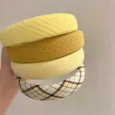 希铃 简约鹅黄色系 帆布 发箍 女款