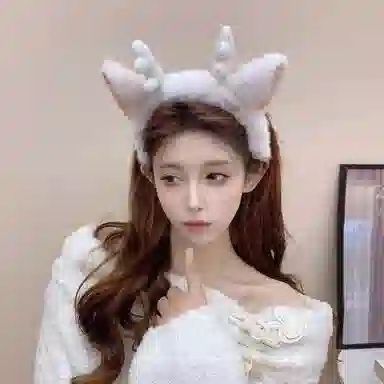希铃 可爱鹿角 毛绒 发箍 女款
