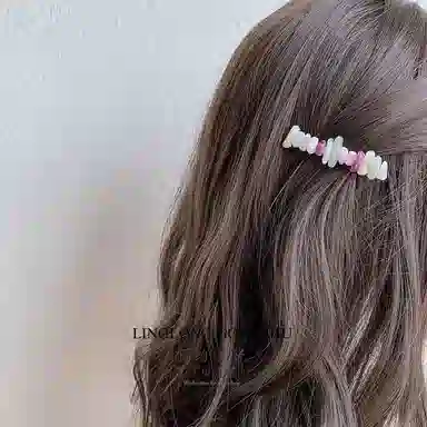 希铃 彩色不规则排列清冷感小众 树脂 发夹 女款