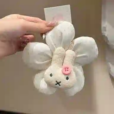 希铃 高颜值可爱甜心卡通兔兔 布艺 发圈 女款