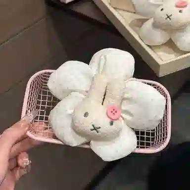 希铃 高颜值可爱甜心卡通兔兔 布艺 发圈 女款