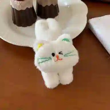 希铃 可爱趣味眨眼五色小猫 毛绒 发夹 女款