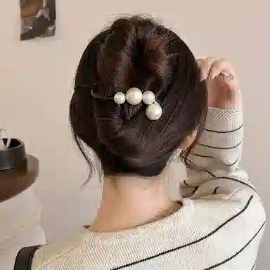 希铃 简约大号珠珠高级感 树脂 发夹 女款