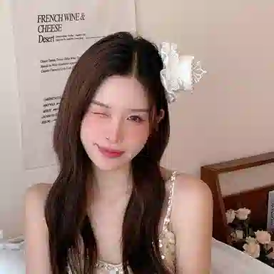 希铃 超级甜心生日蛋糕蕾丝花边侧边鸭嘴夹 棉麻 发夹 女款