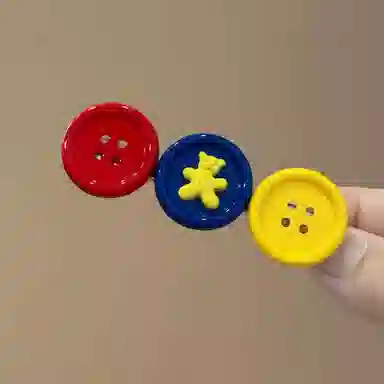 希铃 彩色 小熊纽扣 发夹 女款