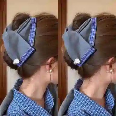 希铃 温柔气质高级复古三角抓夹 布艺 发夹 女款