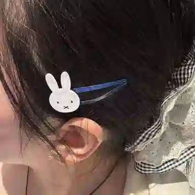 希铃 甜酷可爱辣妹小众兔子 亚克力 发夹 女款