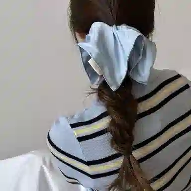 希铃 韩系方巾高级氛围感大气超大 布艺 发圈 女款