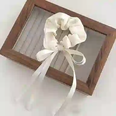 希铃 超仙飘带蝴蝶结芭蕾风法式复古发饰 布艺 发圈 女款