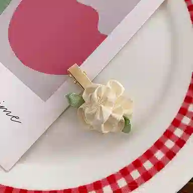 希铃 清冷感茉莉 棉麻 发夹 女款