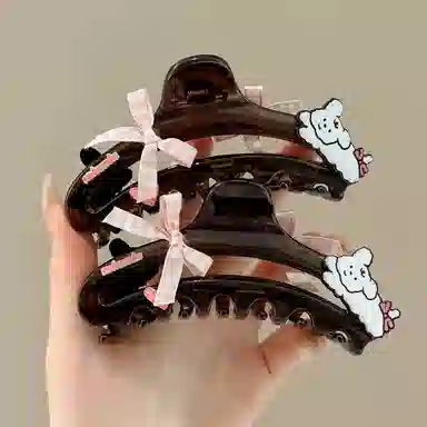 希铃 卡通可爱小狗 亚克力 发夹 女款