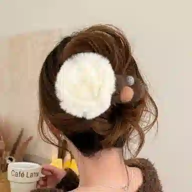 希铃 秋日超仙花朵高级感抓夹大号 毛绒 发夹 女款