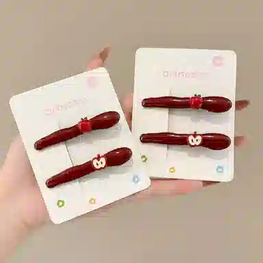 希铃 可爱小苹果 合金 发夹 女款
