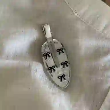 希铃 镜面蝴蝶结 亚克力 发夹 女款