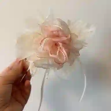 希铃 花朵流苏仙气懒人鸭嘴 半抓 全抓 后脑勺 亚克力 绢纱 发夹 女款