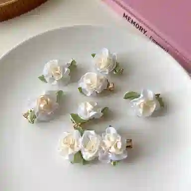 希铃 清冷感茉莉 棉麻 发夹 女款